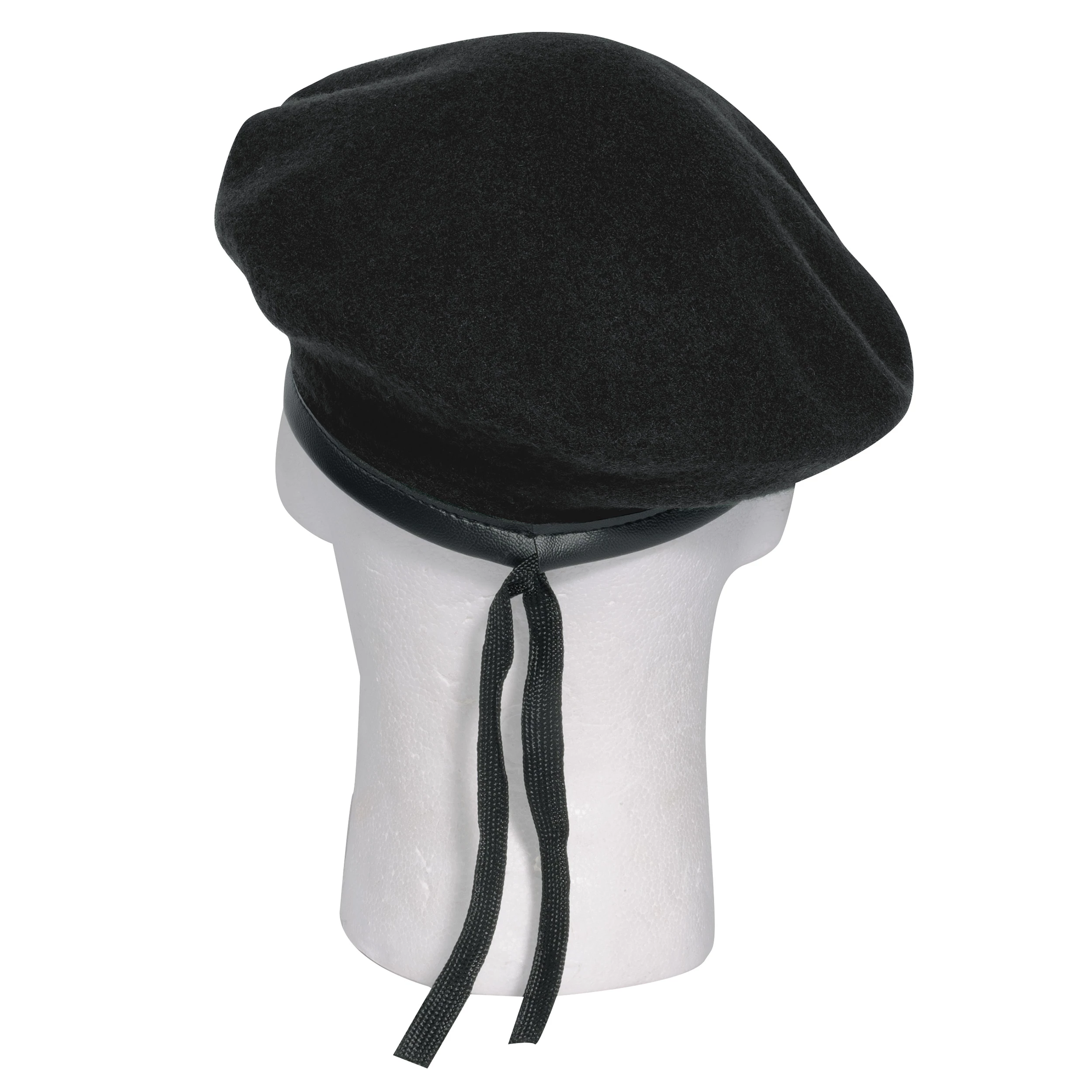 7284 Wool Monty Beret (us, Alpha, Small, Black) Monty Wool Military Beret – Village Hat Shop main image 4
