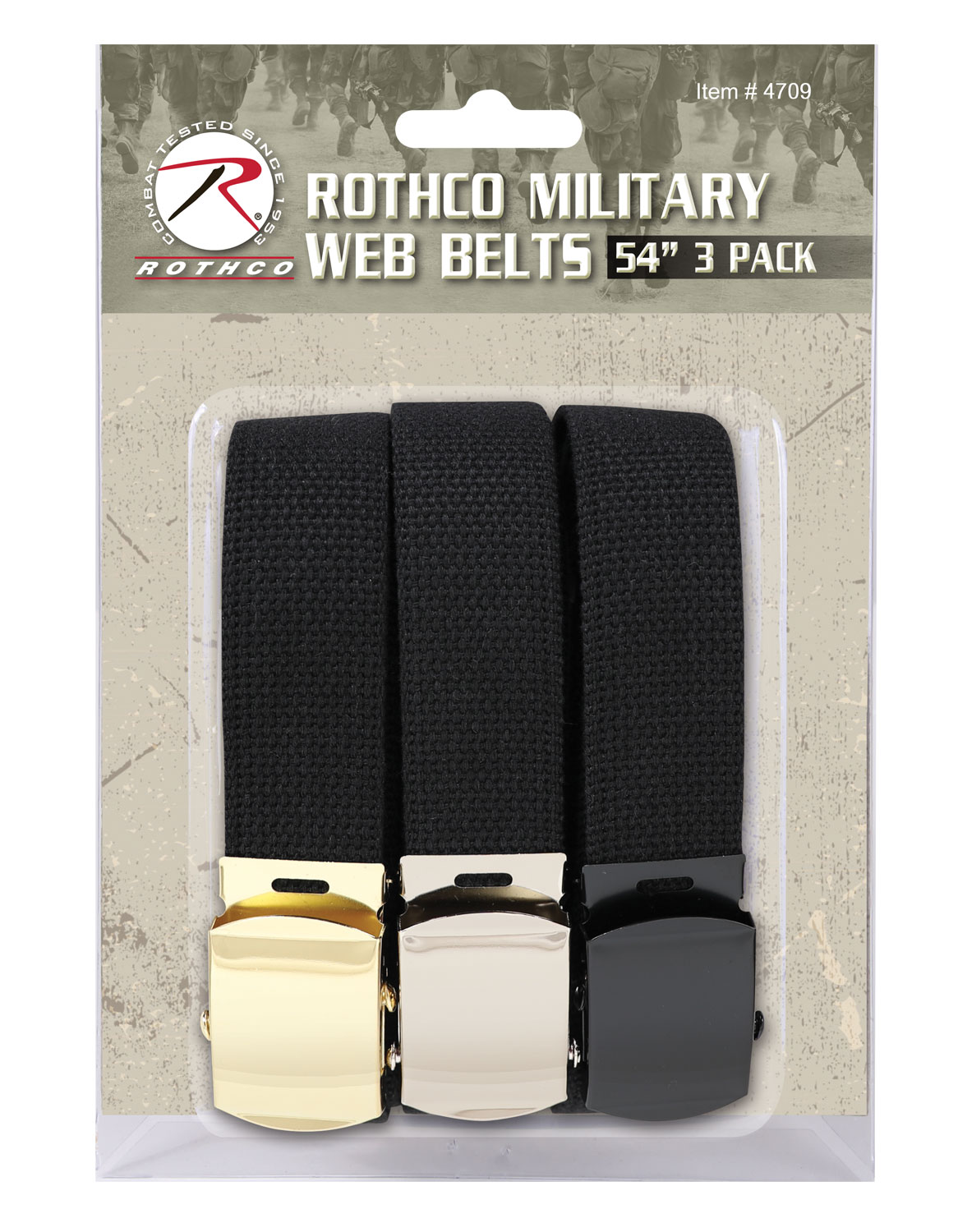 Rothco Reversible Military Web Belt - Camo On One Side, Solid Color On Other, 1.25" Width, Adjustable