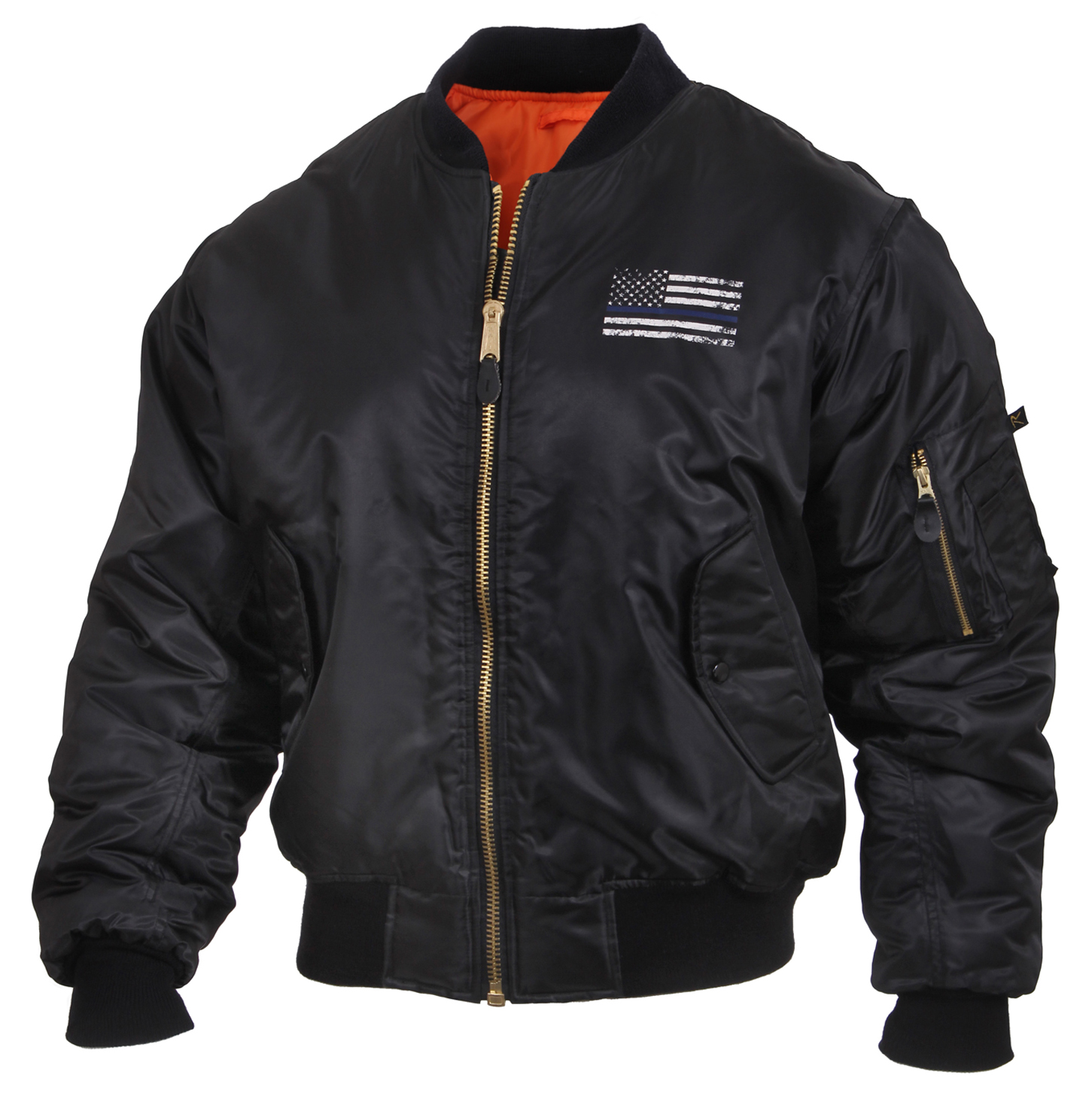 Rothco Thin Blue Line Flag MA1 Flight Jacket