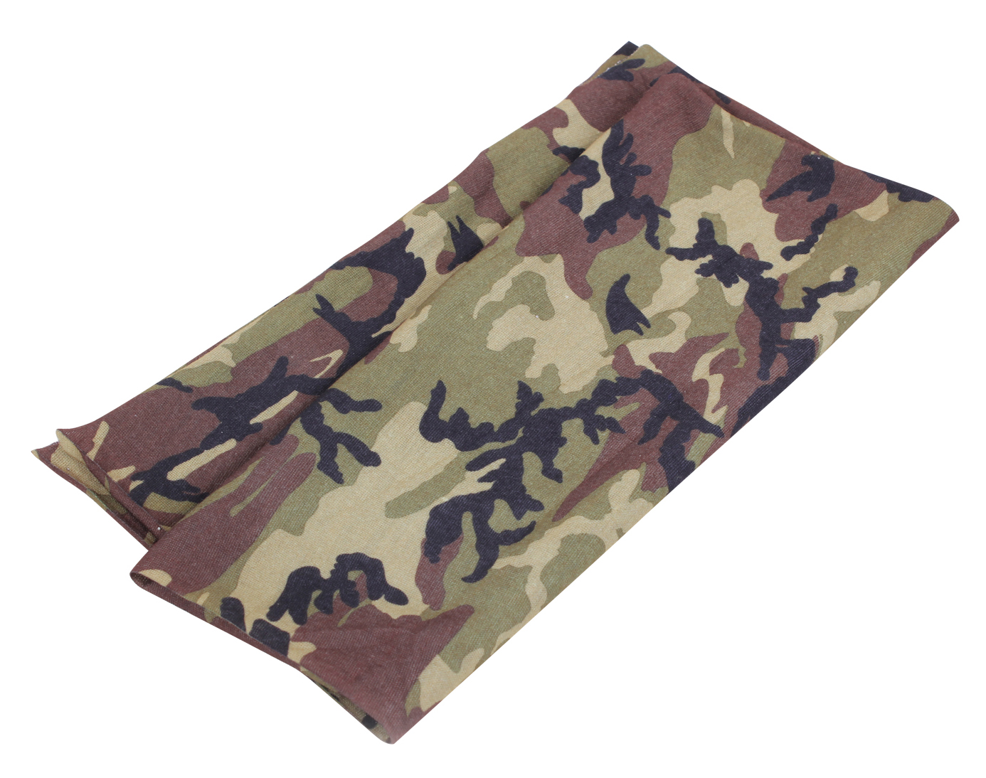 thumbnail interactive-video image 1 of Rothco 5304 Multi-Use Tactical Wrap – Woodland Camo, 100% Polyester 1 of 2