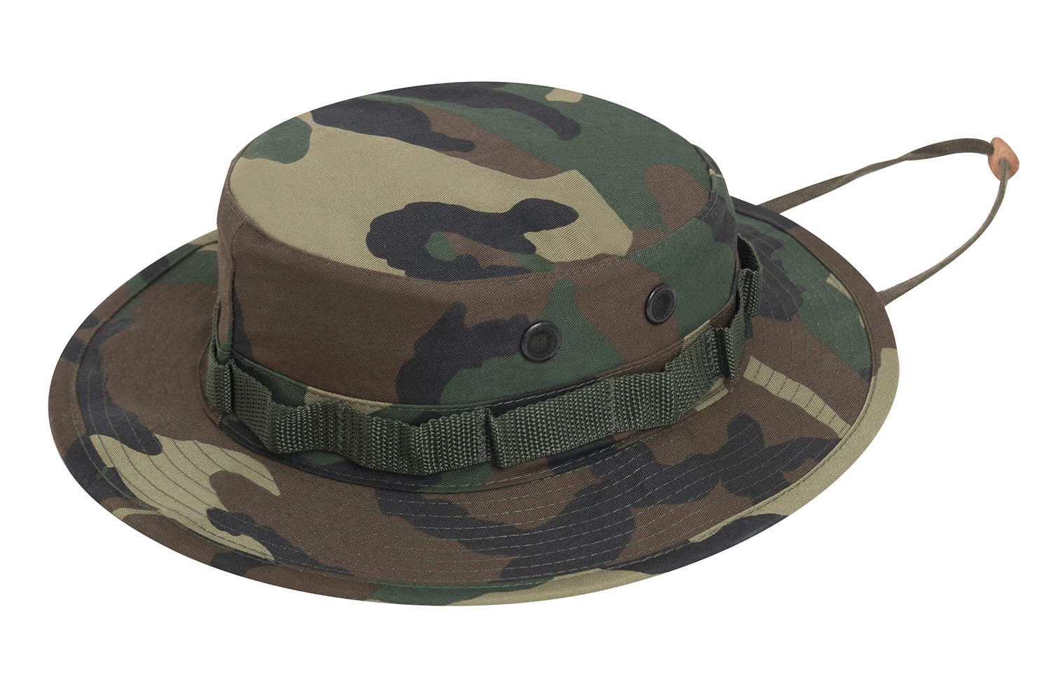 ?Camouflage Bonnie Hat Wide Brim Vented Adjustable Neck Strap Rothco Camo Boonie Hat main image 2