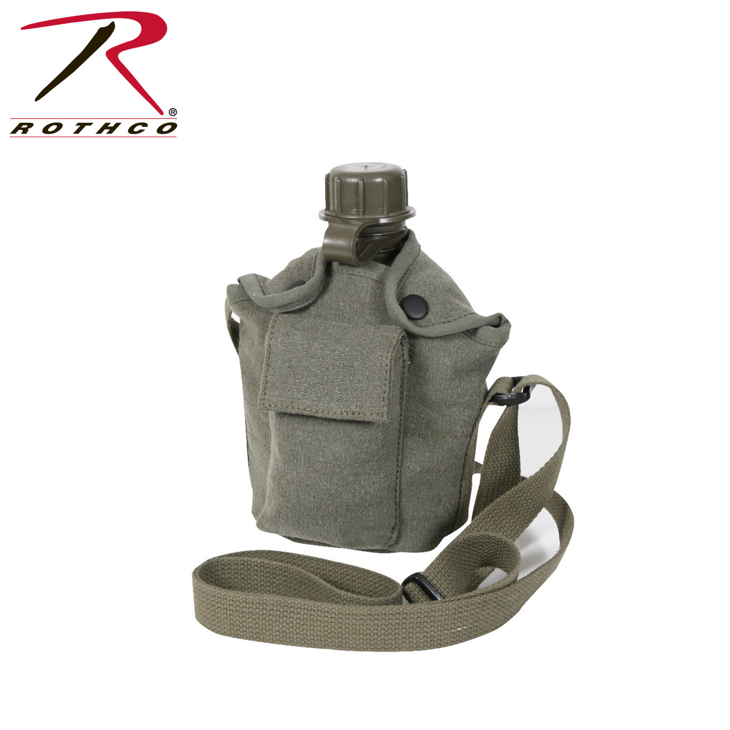 Rothco Vintage Canvas CarryAll Canteen Cover With Shoulder Strap