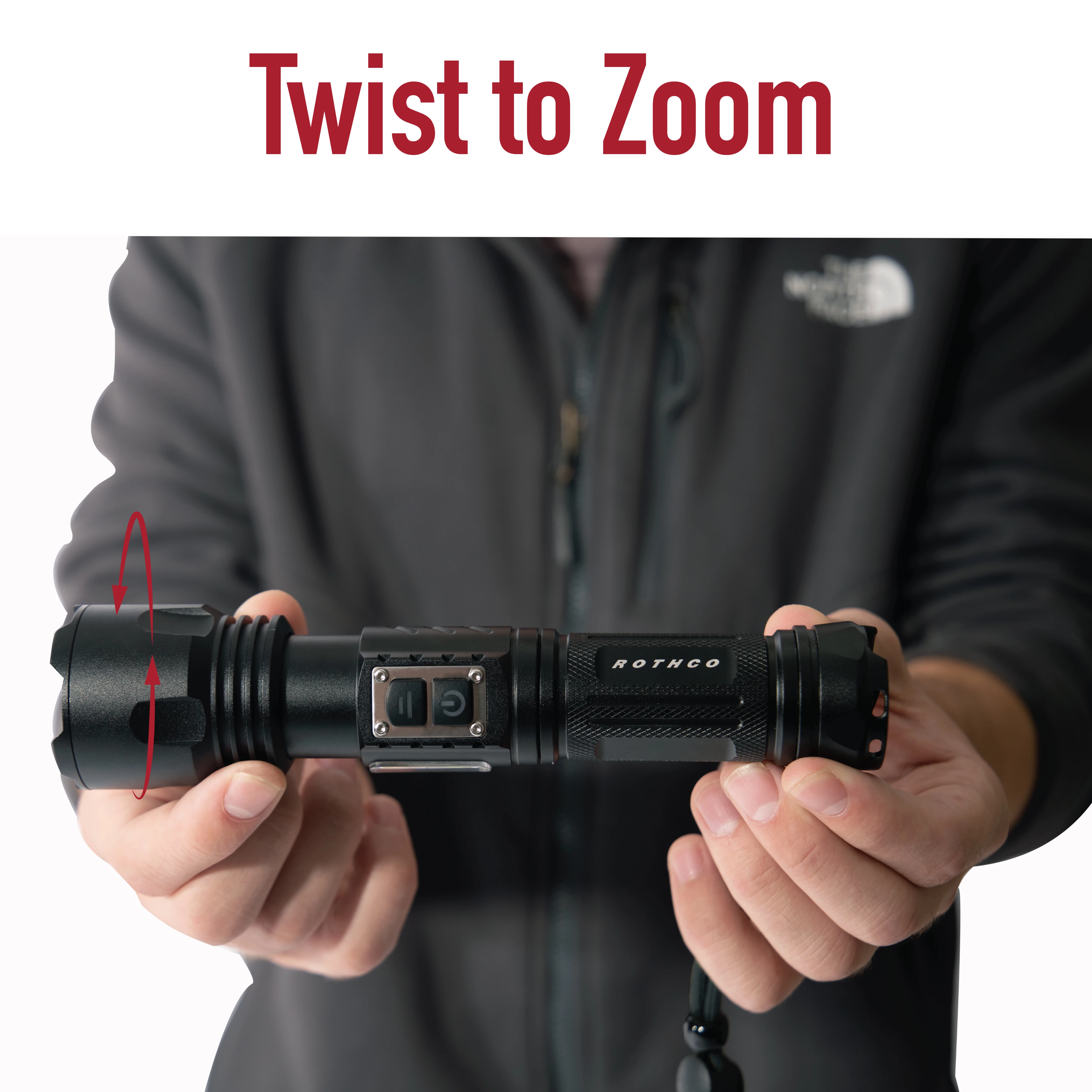 Rothco Rechargeable LED Tactical Task Light with Zoom - 2000 Lumens Rothco Rechargeable LED Tactical Task Light with Zoom - 2000 Lumens