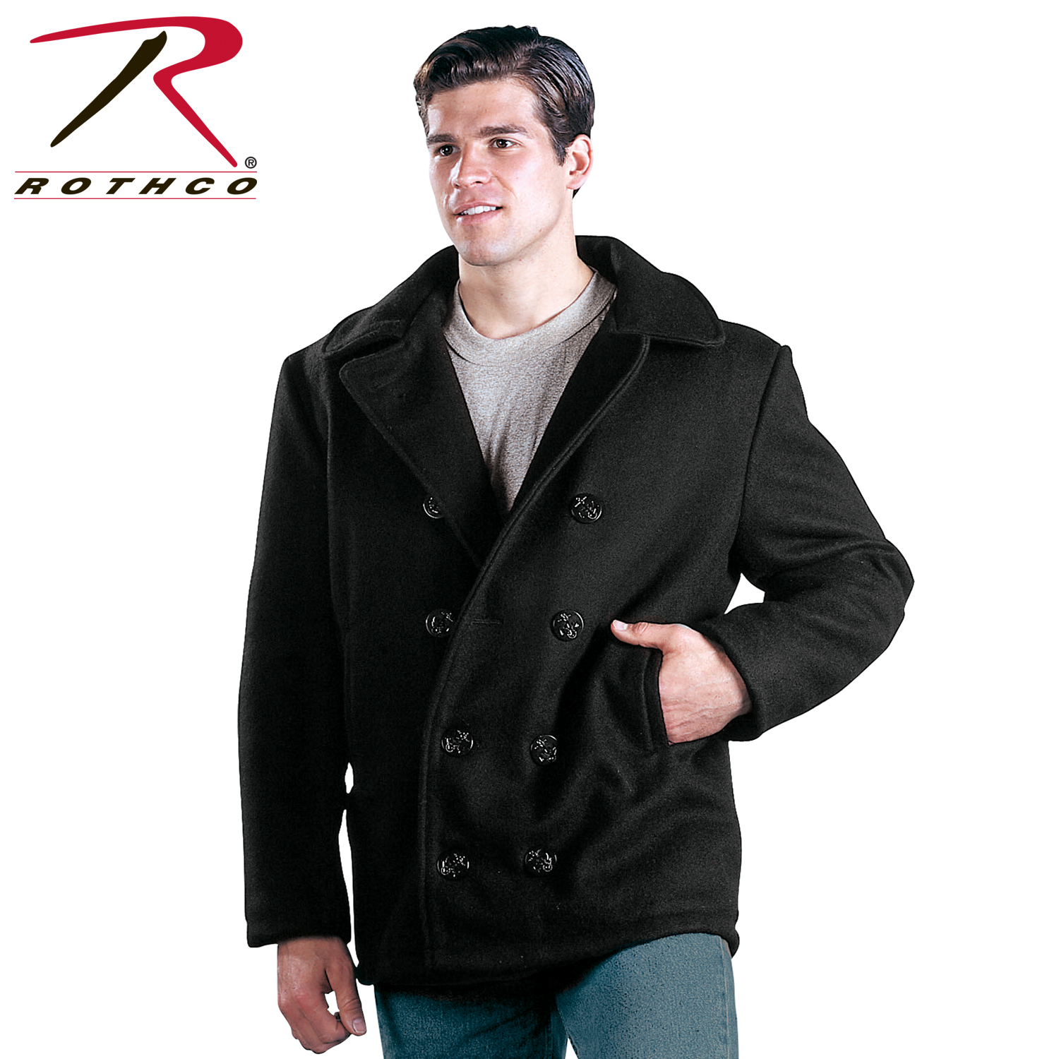 1950s Naval Clothing Factory Jacket 50s Mens Navigator Usn Wool Pea Coat By Sterling Wear