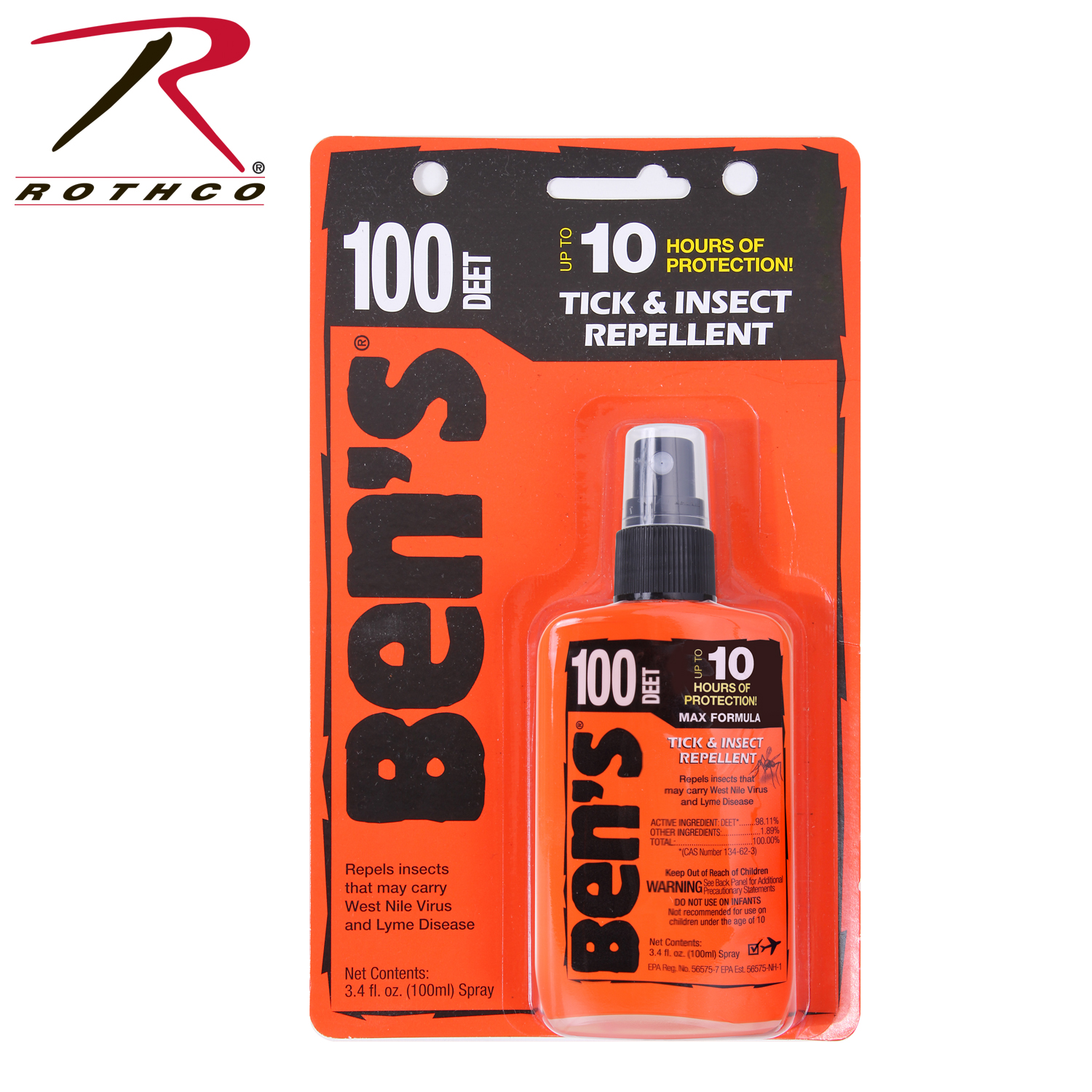 Ben‘s 100 Max DEET Insect Repellent Spray Pump-Rothco