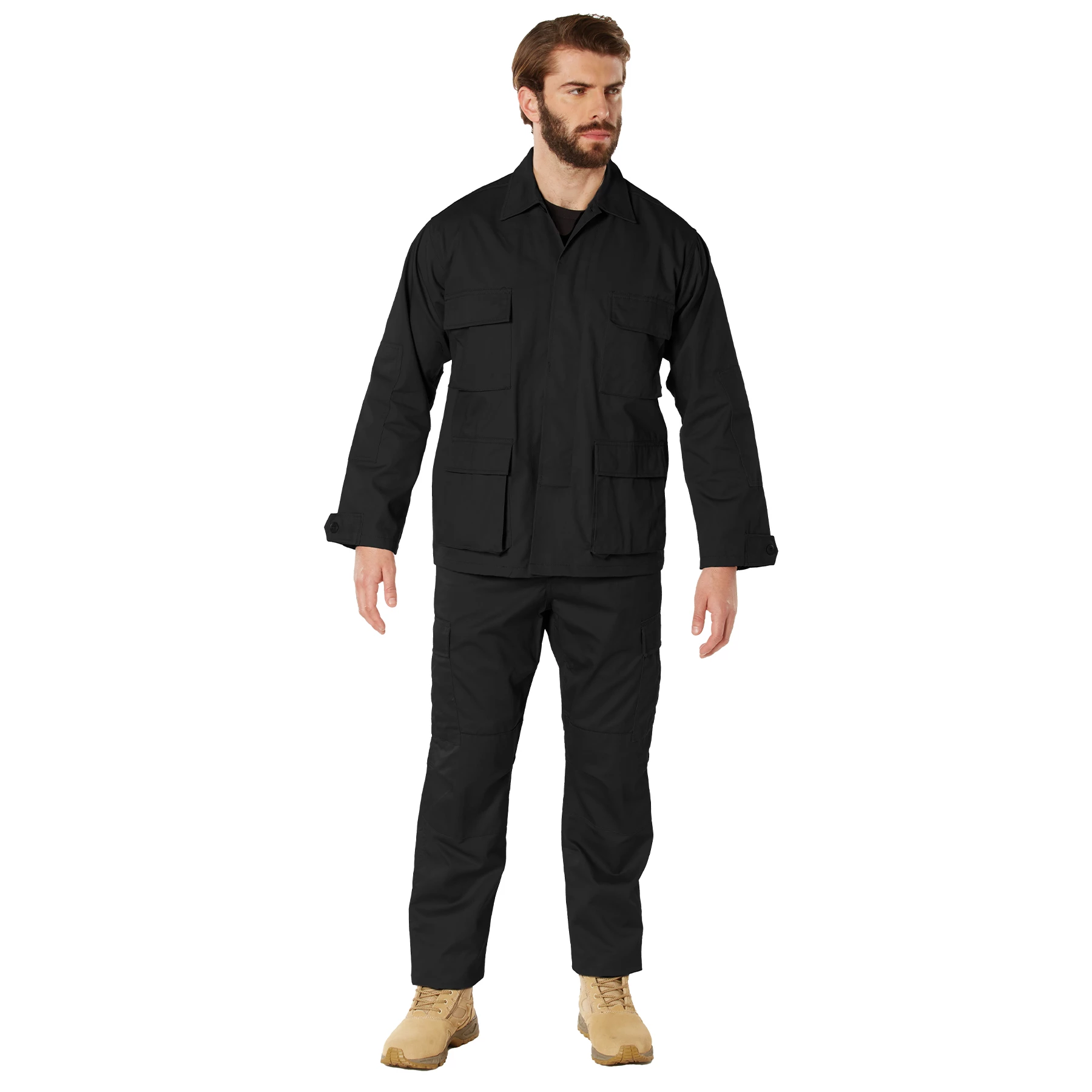FRAMeWORK - ROTHCO BDU SHIRTS HAND WASHジャケット BLACK Rothco BDU Shirts Solid Poly/Cotton Twill