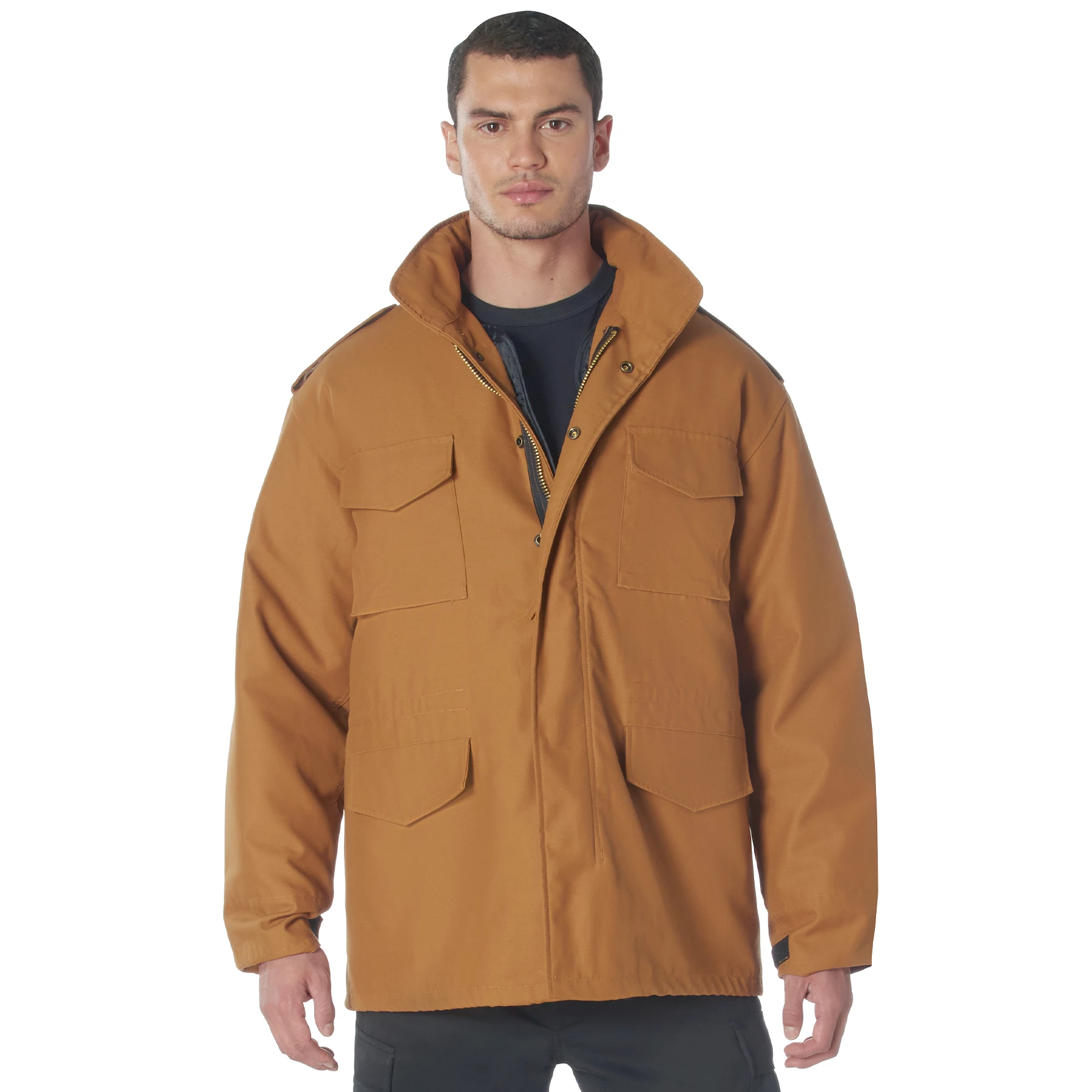 ジャケット・アウター argue COTTON NYLON M-65 HALF COAT/CAMEL Vidda Jacket - Camel | DUNE + SALT