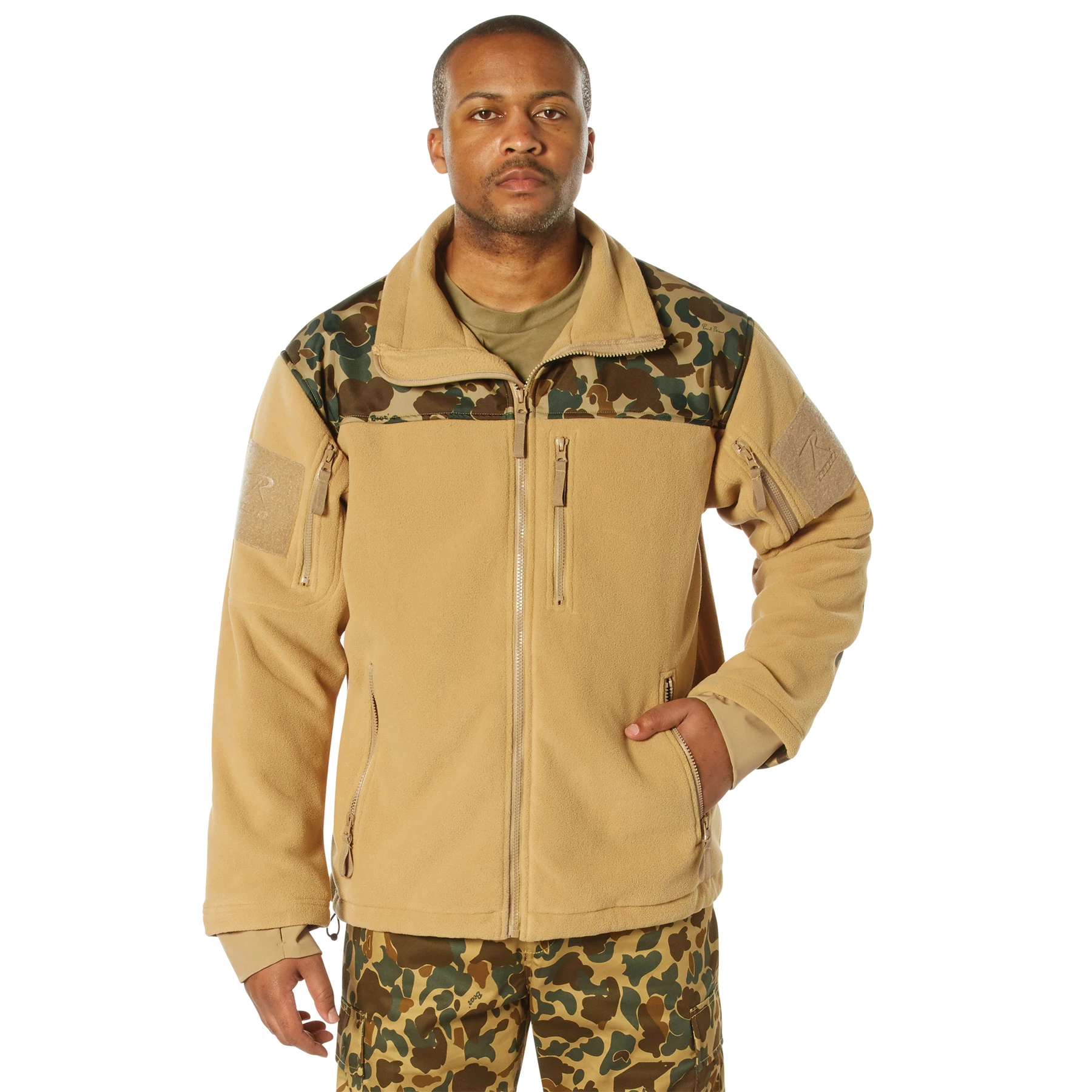 ミリタリー BEARARKK Rothco x Bear Archery Fred Bear Camo Spec Ops Tactical Fleece Jacket