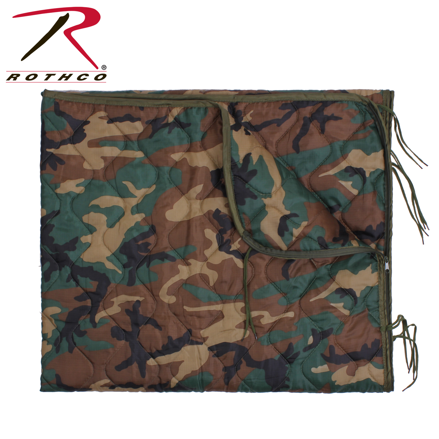 Rothco Enhanced G.I. Type RipStop Poncho Liner With Zipper