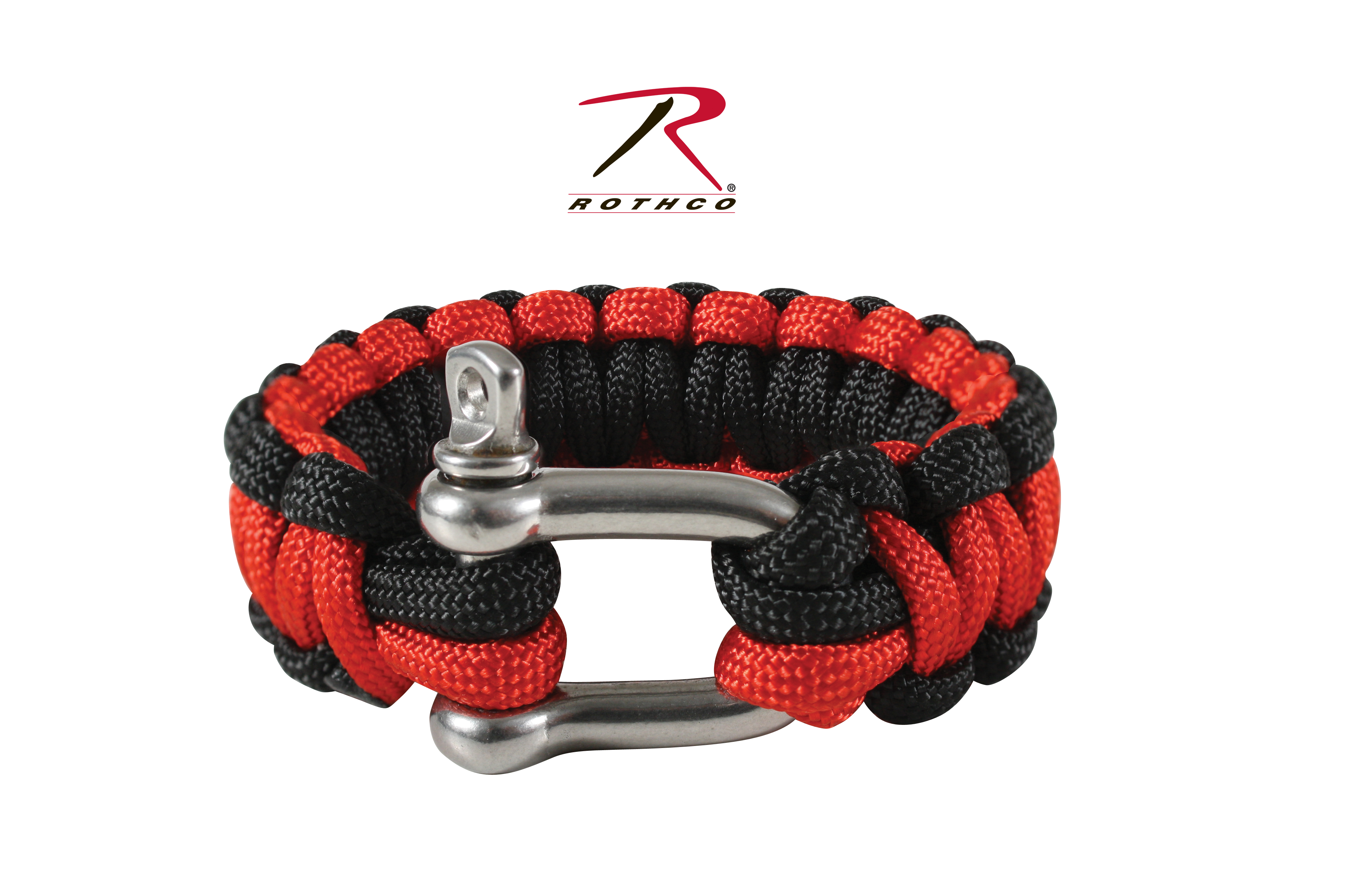 Rothco Thin Red Line Paracord Bracelet With DShackle