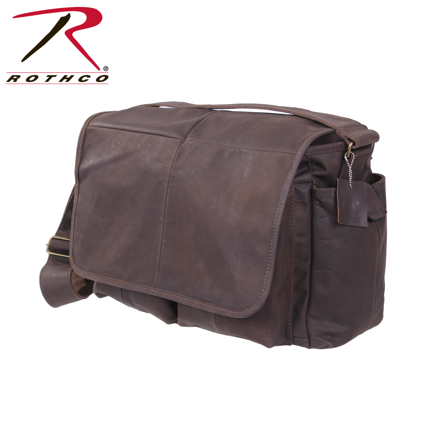 Rothco Leather Classic Messenger Bag