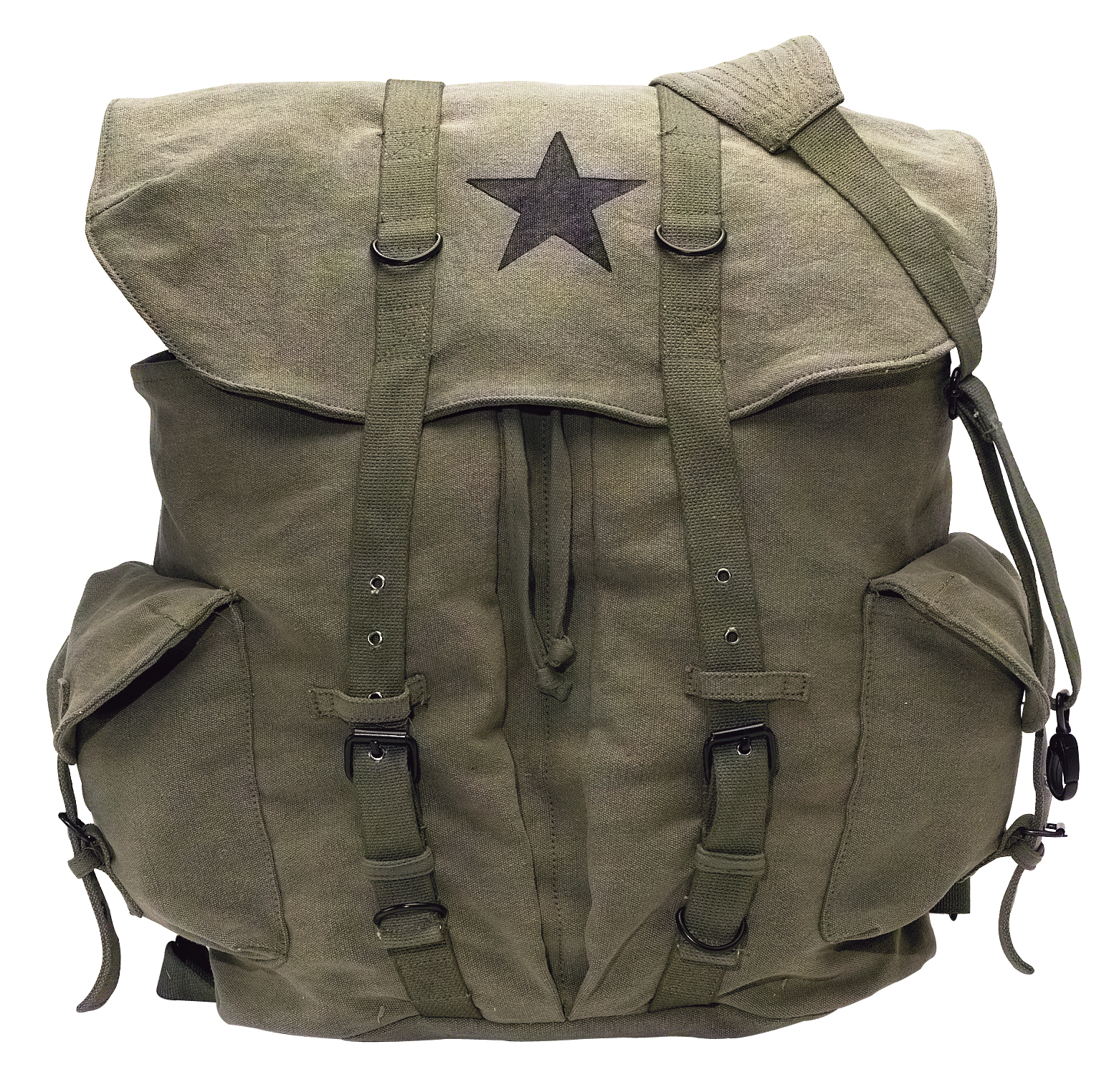 vintage canvas rucksack