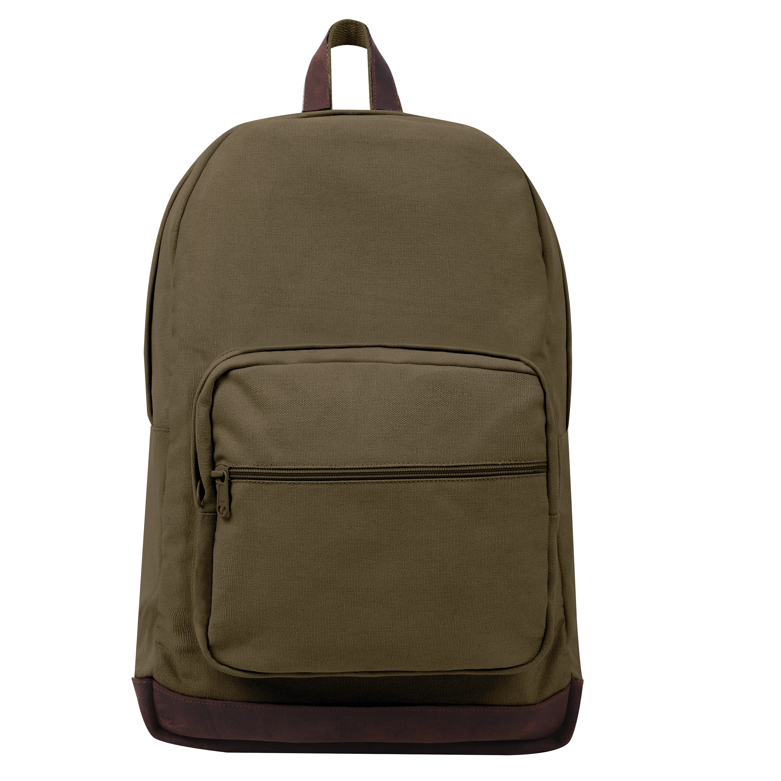 canvas backpack with leather accents Rothco Vintage Canvas Teardrop Backpack With Leather Accents