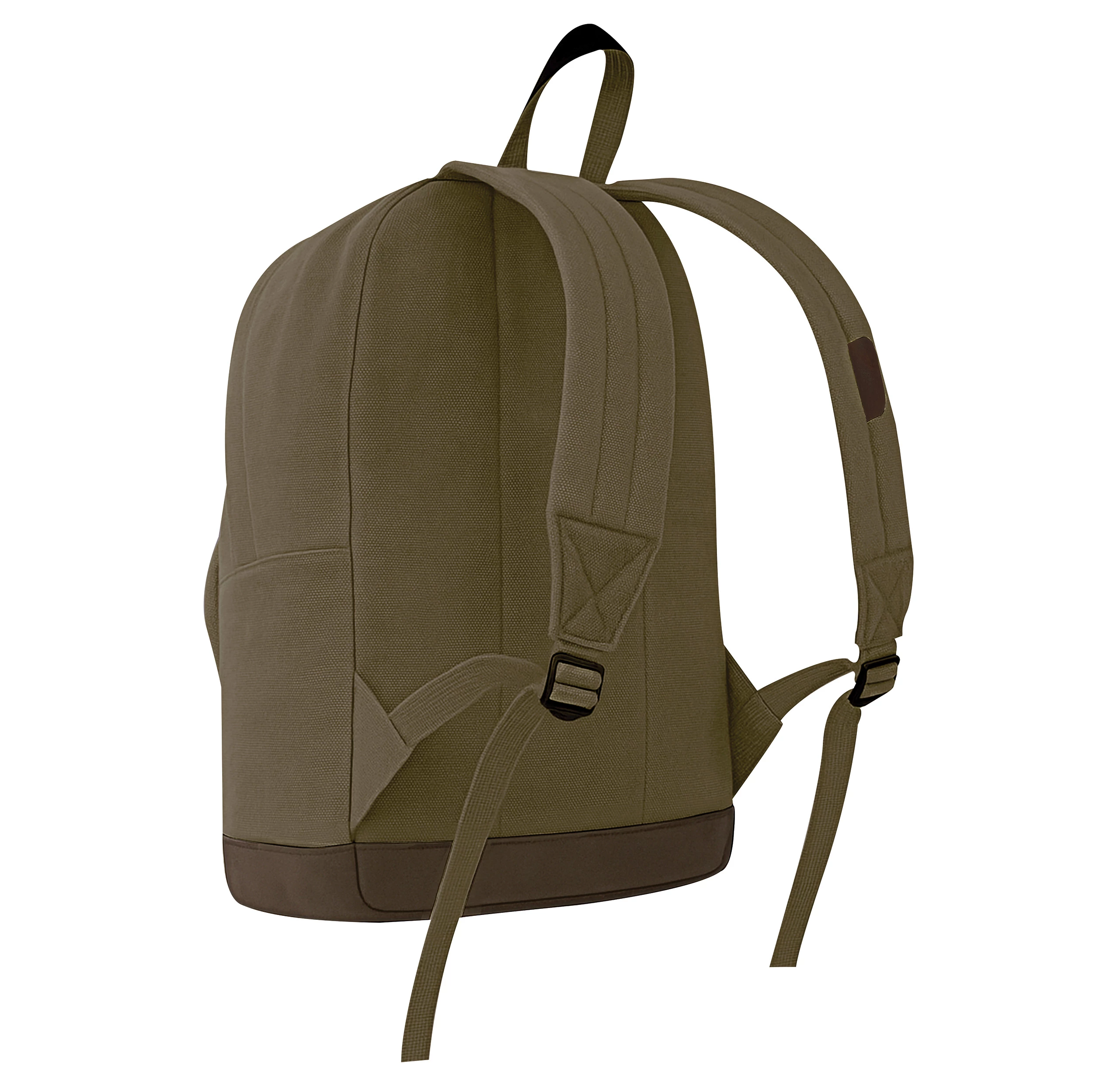 R&R Leather green canvas/brown leather backpack Rothco Vintage Canvas Teardrop Backpack With Leather Accents main image 2