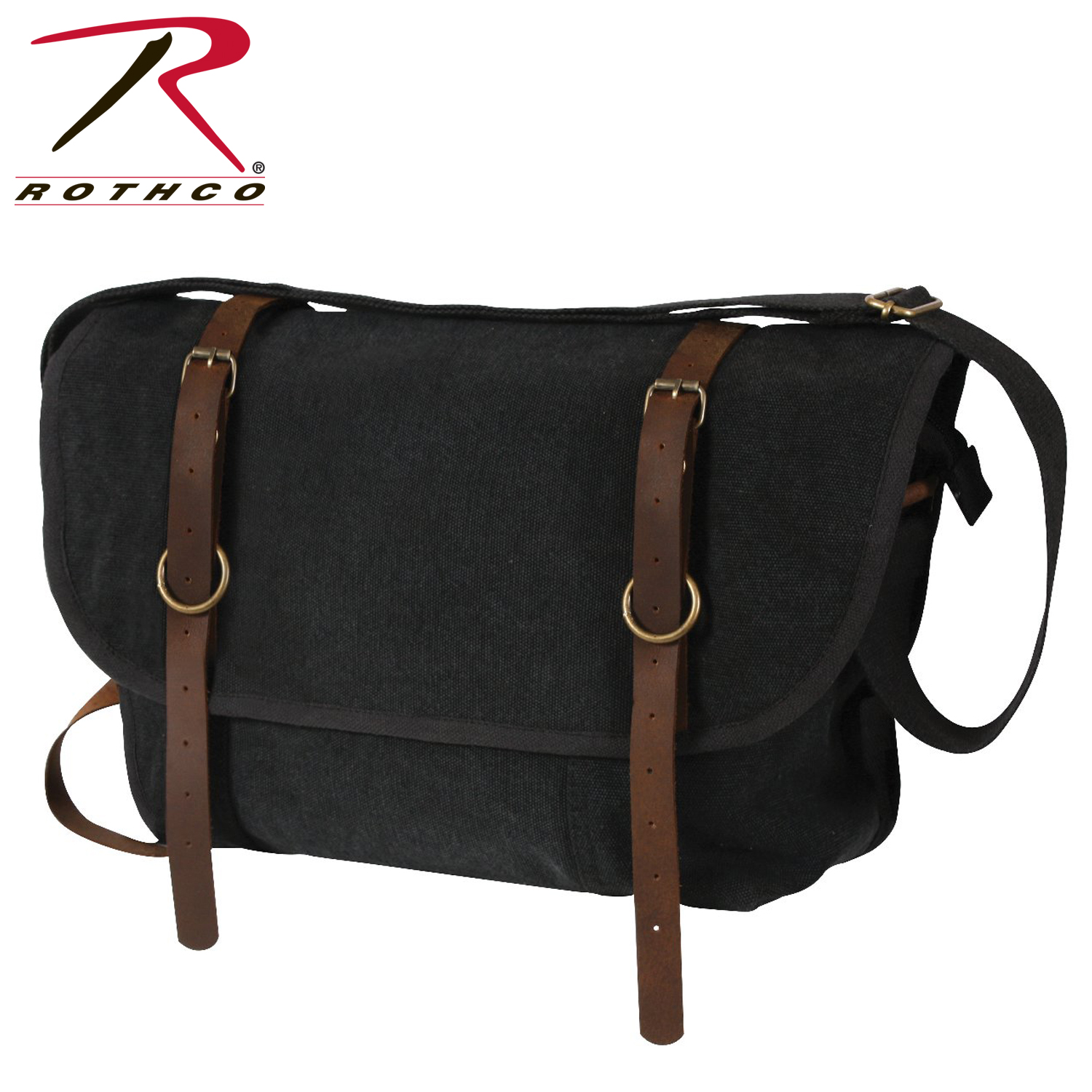 Rothco Vintage Canvas Explorer Shoulder Bag w/ Leather Accents