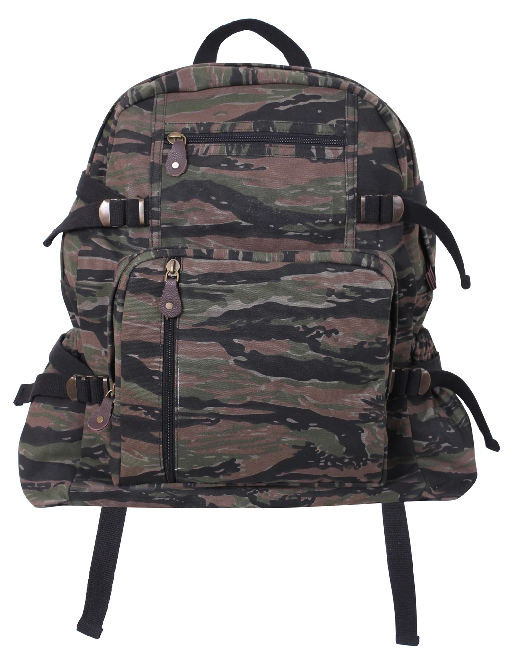 バッグ Camo Tiger Canvas Backpack Rothco Jumbo Vintage Canvas Backpack