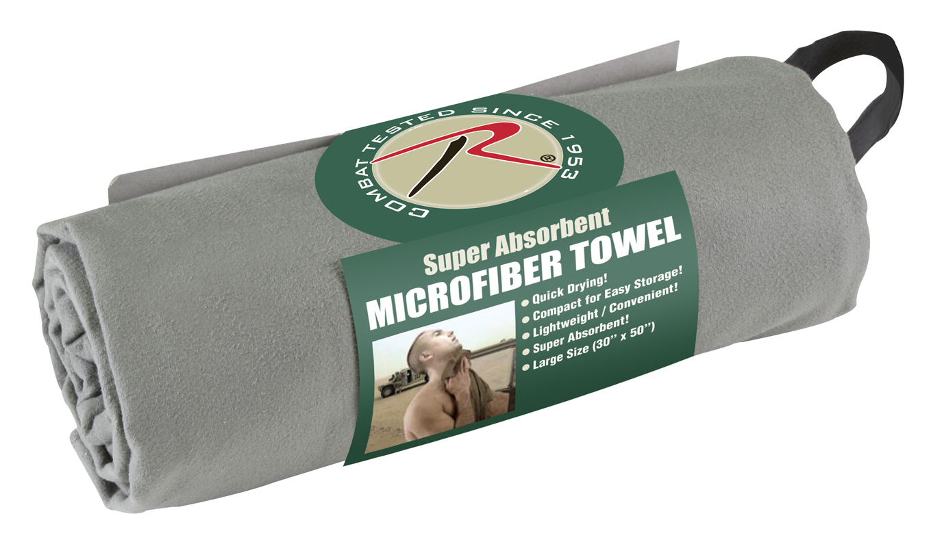 Rothco Microfiber Towel - Lightweight, Quick-Drying For Camping, Gym & Travel