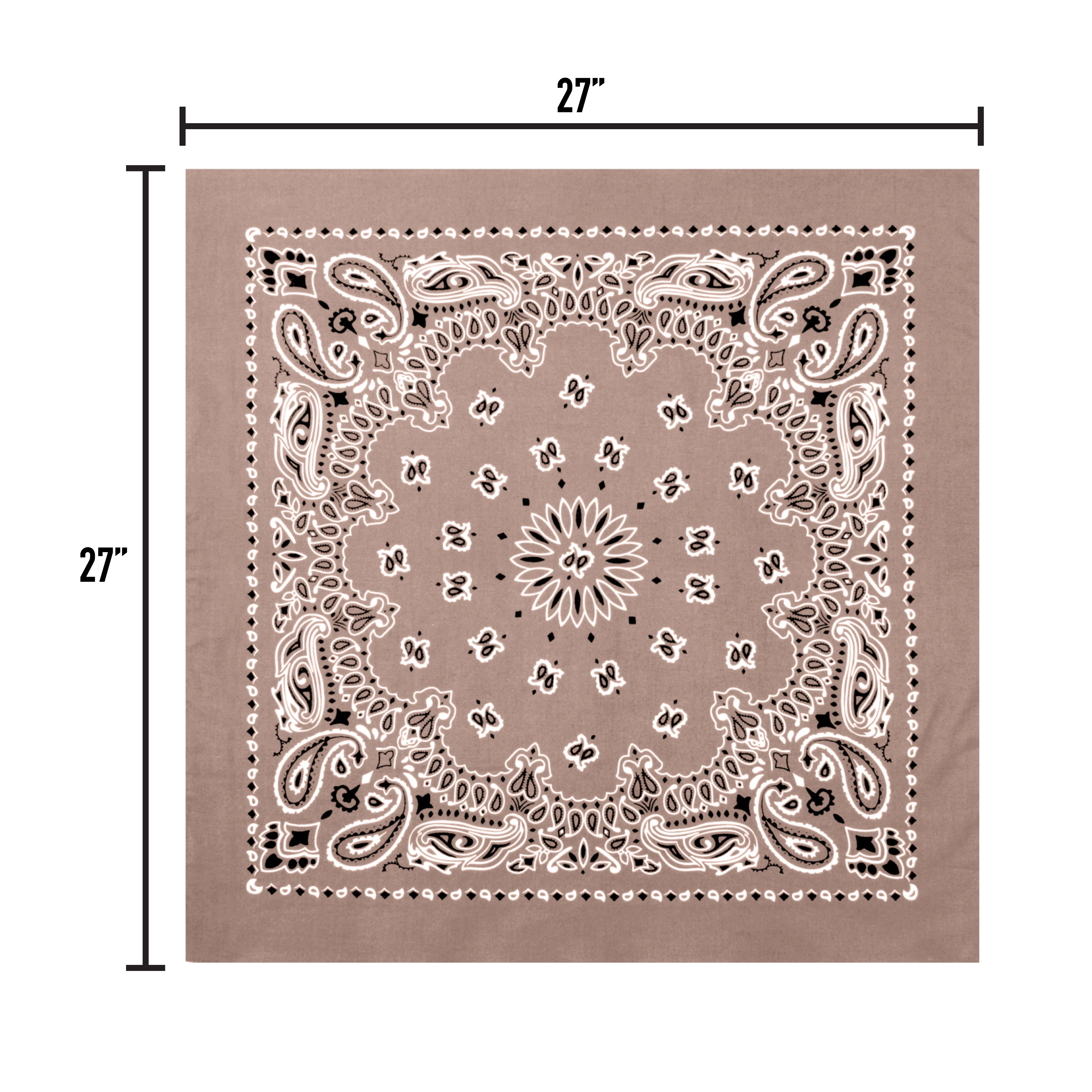 Rothco Trainmen Paisley Bandana – Extra-Large - 27” X 27