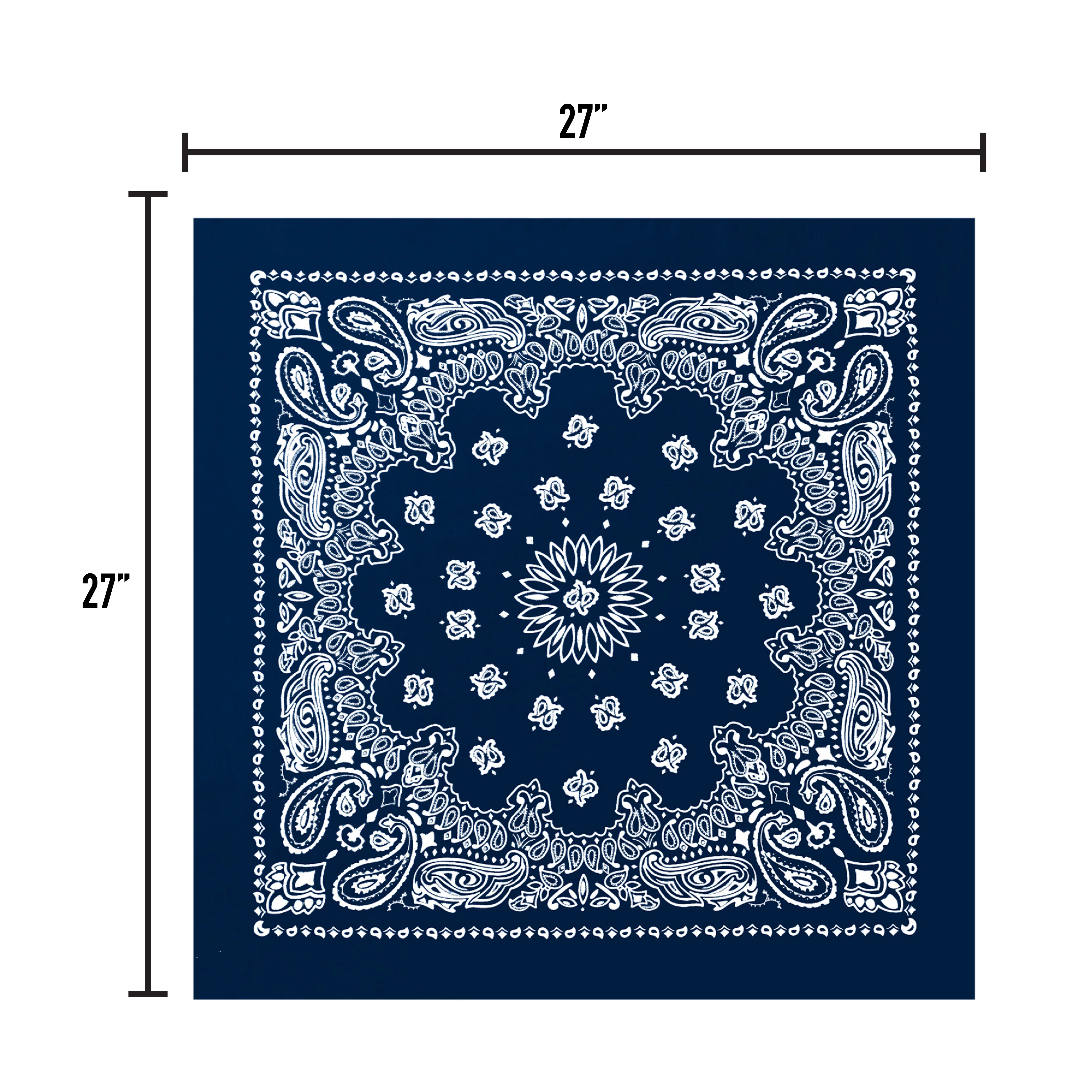 Rothco Trainmen Paisley Bandana – Extra-Large - 27” X 27