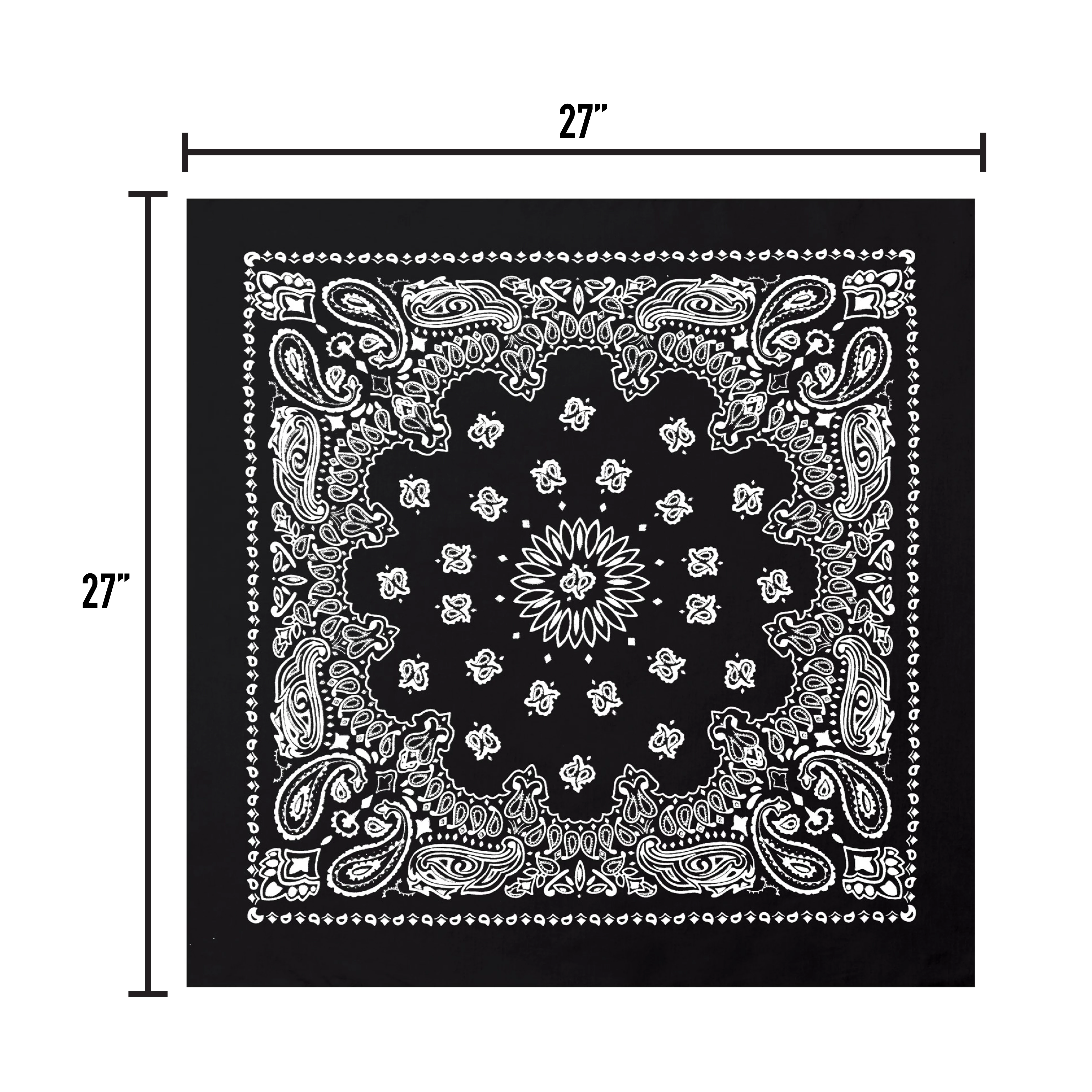 Rothco Trainmen Paisley Bandana – Extra-Large - 27” X 27