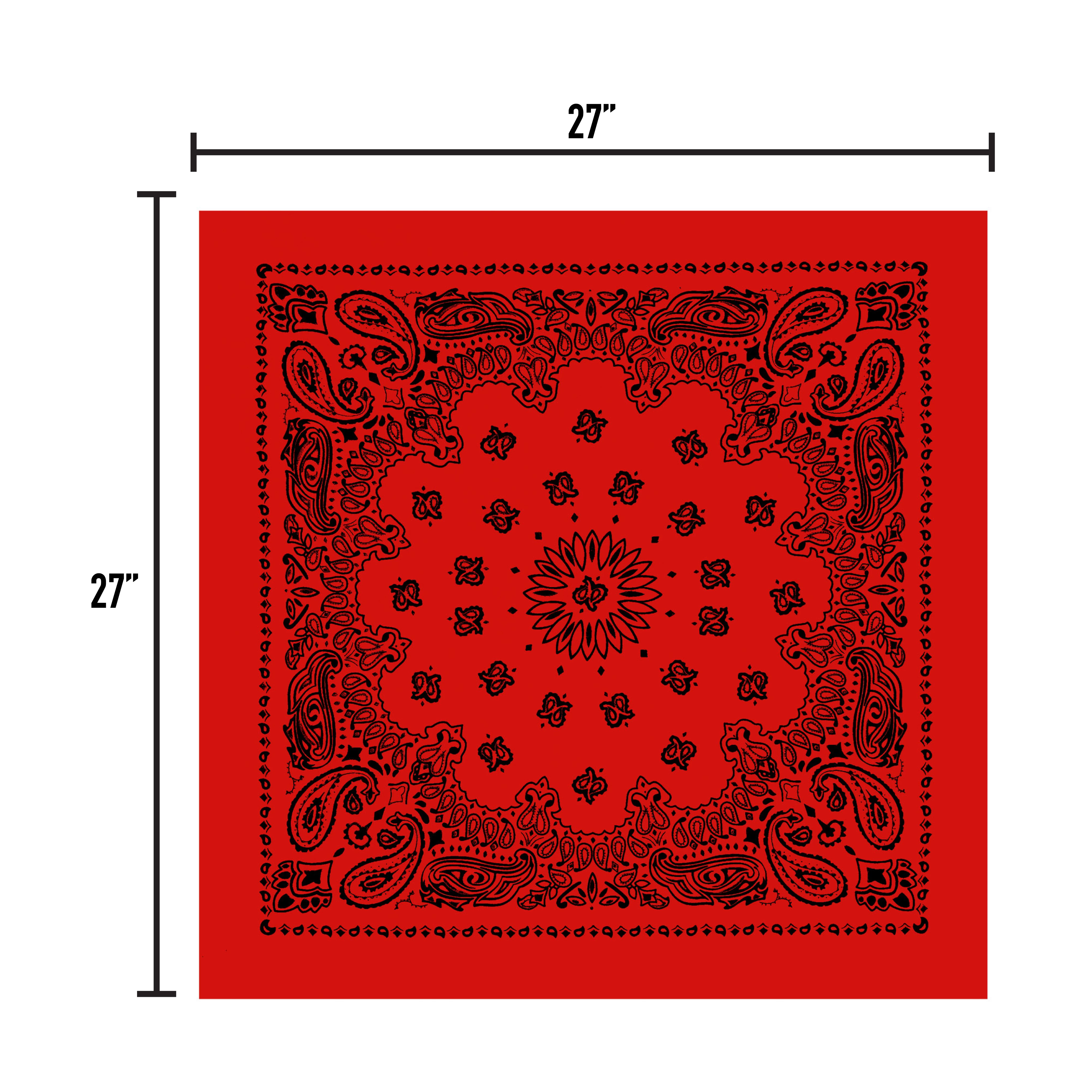Rothco Trainmen Paisley Bandana – Extra-Large - 27” X 27