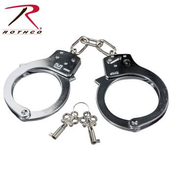 Rothco Professional Handcuffs Double Lock With Keys Chrome for sale online 