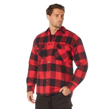 Mens red buffalo plaid jacket on sale