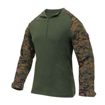 combat shirt 1/4 zip fire retardant torso black various sizes rothco 99010 