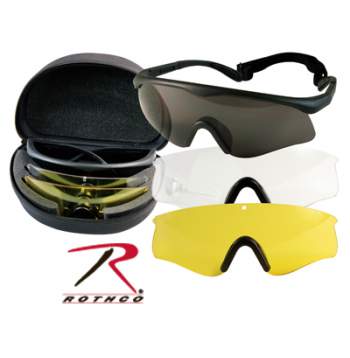 Rothco Firetec Interchangeable Sport Glass Lens System Tactical Glasses 10337 