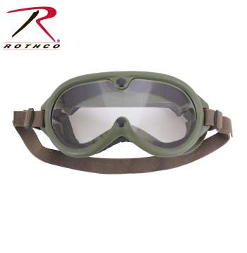 Mil-Tec US Military Sun Wind Dust Protection M44 Goggles 2 Lenses & Case Olive for sale online