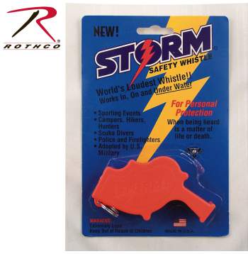 Rothco Storm Safety Whistle Black 