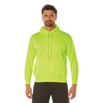 Safety green hooded sweatshirt on sale