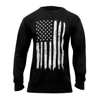 rothco, US Flag Tee, US Flag, long sleeve t-shirt, long sleeve tee, flag tee, american flag tee, us flag t-shirt, us flag long sleeve tee, distressed american flag tee, patriotic tee, patriotic t-shirt, 