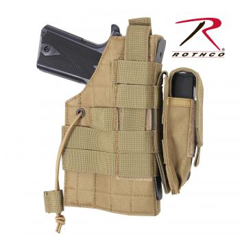 Rothco Pistol Holster MOLLE Modular Black 10478 Ambidextrous Military for sale online 