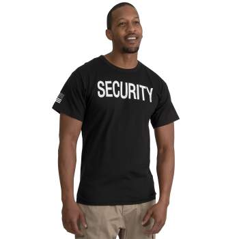 Rothco Two-Sided Security T-Shirt with Sleeve Flag, Sleeve flag, us flag, us flag sleeve, American flag sleeve, American flag t-shirt, security American flag t-shirt, American flag t-shirt security, us flag t shirt security, security us flag t-shirt, patriotic security shirt, security shirt patriotic, t-shirt patriotic security, Rothco, t shirt print, tee shirt, short sleeve t shirt, short sleeve tee, tee shirts, t shirt, t-shirt, cotton tee, cotton tshirt, cotton t-shirt, poly tee, cotton poly t shirt, polyester cotton, black, black security t shirt, black security tee, black security short sleeve, black security tshirts, black security t-shirts, black security tees, black security short sleeve tshirts, black security short sleeve t-shirts, security short sleeve tshirts, security short sleeves