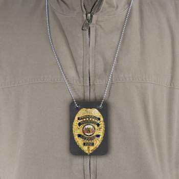 necklace police badge holder