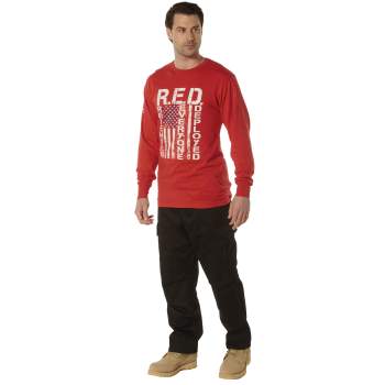 Rothco Long Sleeve Athletic Fit R.E.D. (Remember Everyone Deployed) T-Shirt