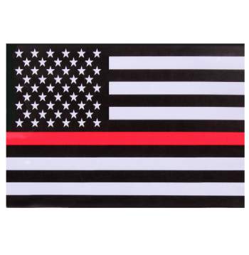 Rothco Thin Red Line Flag Decal, thin red line flag decal, thin red line decal, thin red line flag, flag decal, thin red line, thin red line sticker, car decal, thin red line car decal, thin red line decals, firefighter decal, firefighter flag decal, window decal,