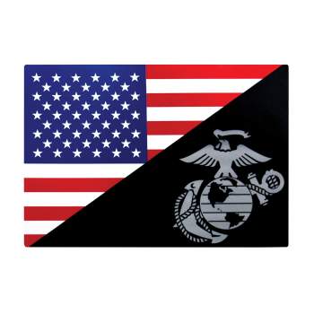 Rothco USMC Eagle, Globe and Anchor Flag Decal, military decals, window decals, US Marine corps, truck decals, car decals, window decals, American flag decal, 