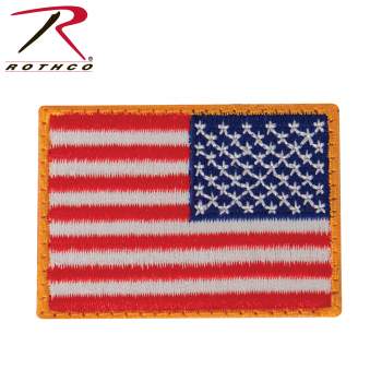 tactical usa american us flag patch with hook backing khaki rothco 17782