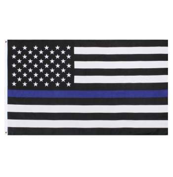 Rothco Thin Blue Line Flag, thin blue line flag, thin blue line, blue line, blue line flag, thin blue line flags, american flag with blue stripe, black flag with blue stripe, thin blue line products, law enforcement flag                                        