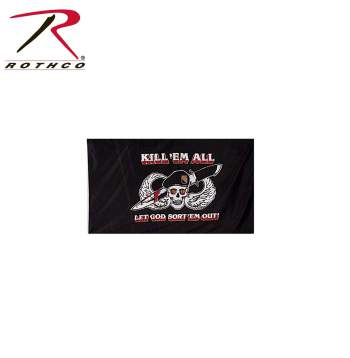 kill'em all flag, flag, novelty flag, military flags, military flag, tactical flag