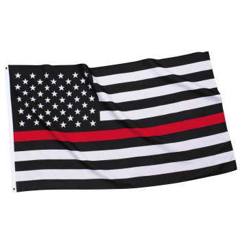 Flag with shop red stripe