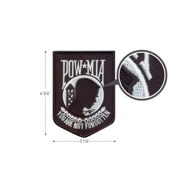 Rothco POW-MIA Patch, pow mia, rothco patch, military patch, patches, prisoner of war, missing in action, patch