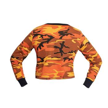 Orange camo 2025 crop top