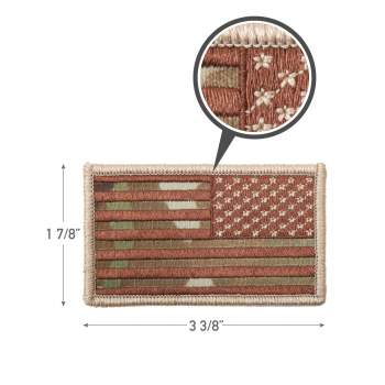 Rothco American Flag Patch - Hook Back Foliage Green / Normal / Header Card