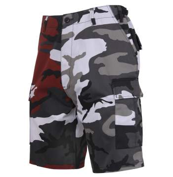 Military BDU Shorts, BDU cargo shorts, Army surplus cargo shorts, Military Shorts, Rothco Shorts, Military camo shorts, army cargo shorts, surplus shorts, military style shorts, army fatigue shorts, Colored Camo Shorts, Red Camo Shorts, Cty Camo Shorts, Woodland Color shorts, Tri-Color Shorts, Stinger Yellow Shorts, Savage Orange Shorts, Ultra Violet Purple, two-tone camo, split camo, two tone camo, two color camo, two tone shorts, two tone short