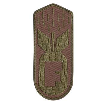 Rothco American Flag Patch - Hook Back Olive Drab / Black / Reverse