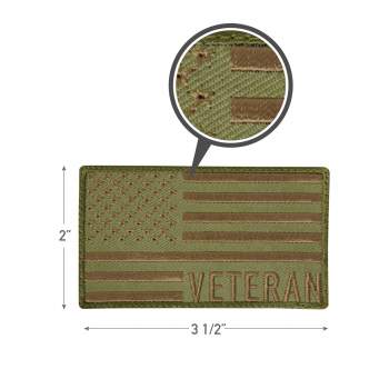 Rothco Mini US Flag Patch With Hook Back