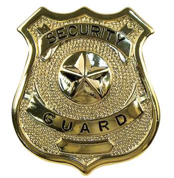 Rothco Security Guard Badge, badges,public safety badges,security guard,security officer,special officer,special police,security badge,officer badge,police badge,shields,security shield,guard shield,nickle plated,pin back,badge,shield,gold badge,gold shield,gold security shield,security